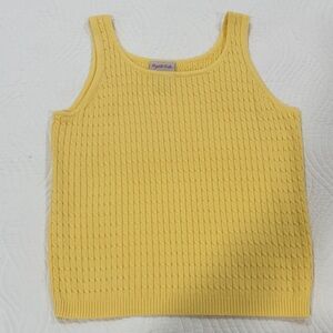 Crystal Kibe Yellow Knit Tank Top